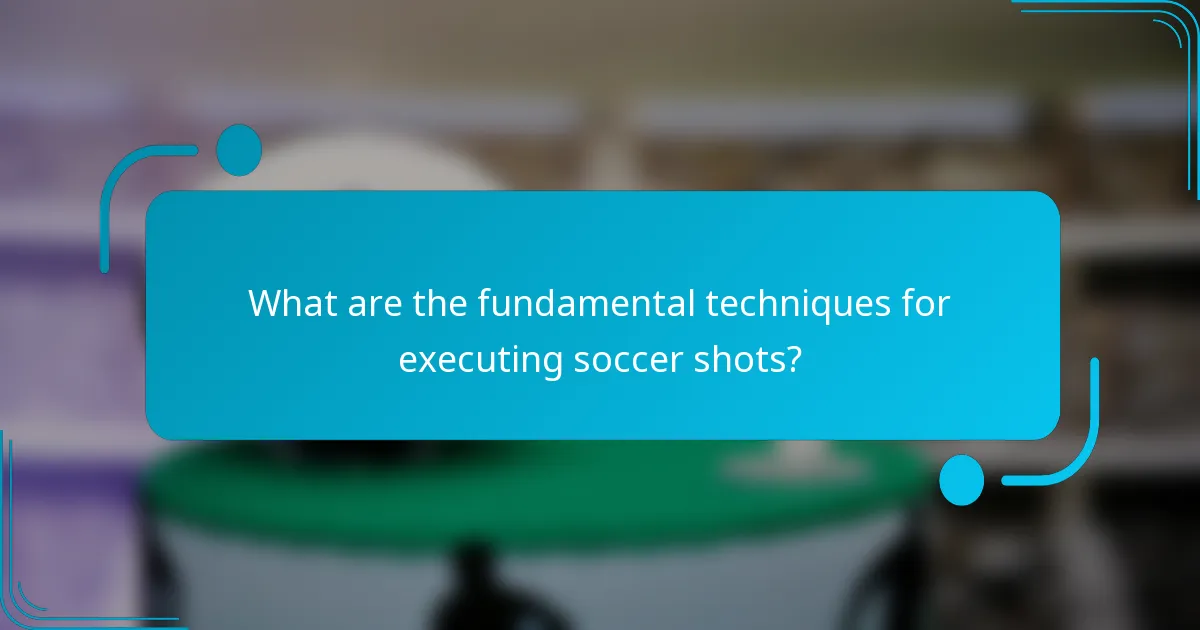 What are the fundamental techniques for executing soccer shots?